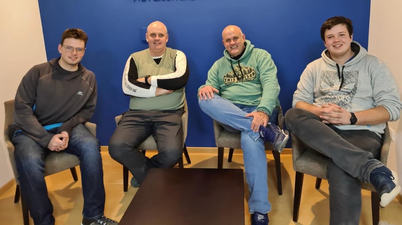 Los Giraudo: Valentín, Pablo, Gabriel y Fermín. Integran la mesa directiva junto a Nicolás Giraudo, que no está en la foto
