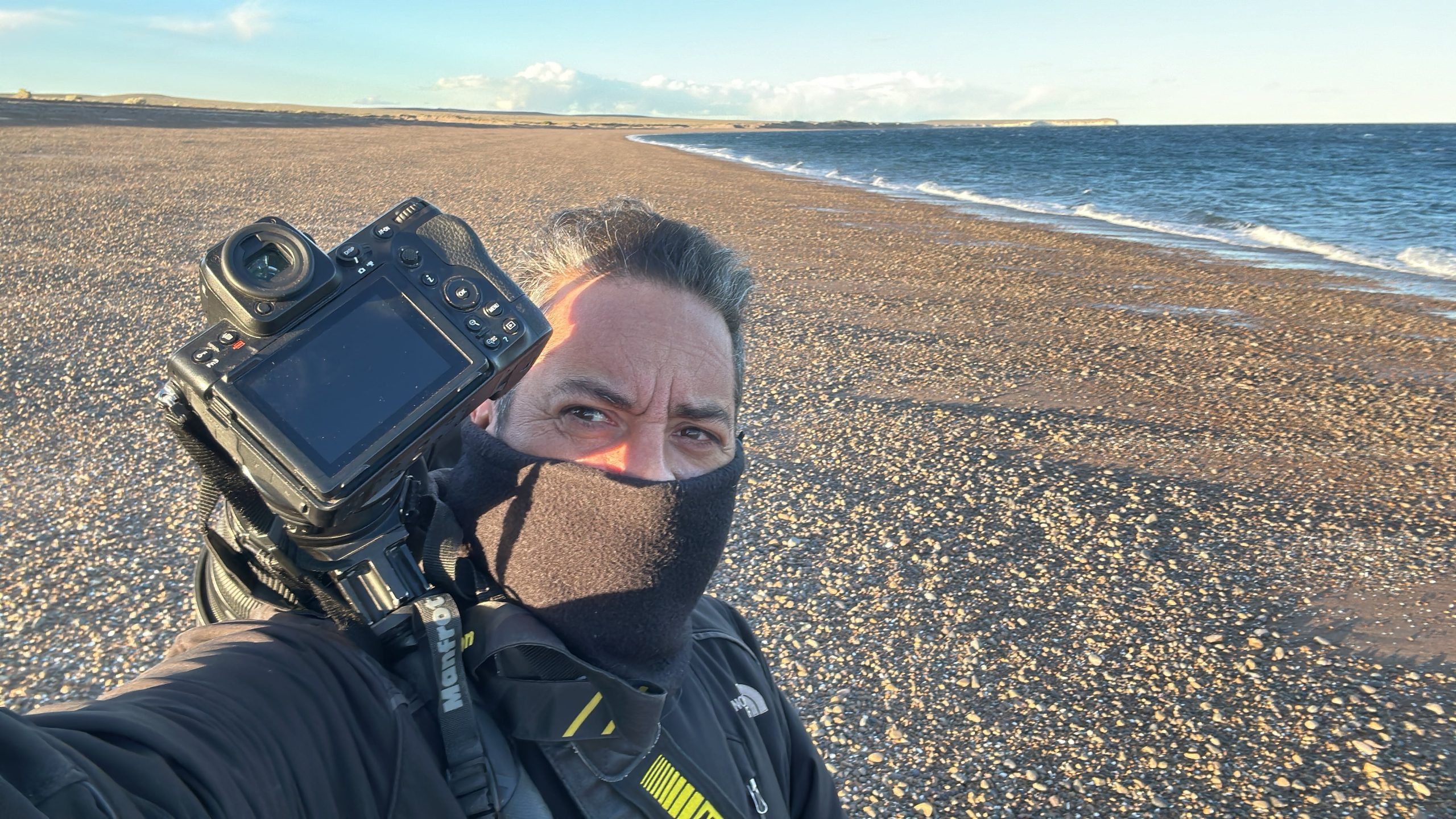 El fotógrafo Maxi Jonas salió corriendo a la costa cuando le advirtieron de la presencia de las orcas