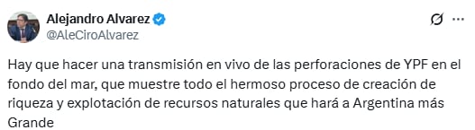 Las declaraciones en X del funcionario del Ministerio de Capital Humano sobre el streaming del Conicet (X: @AleCiroAlvarez)