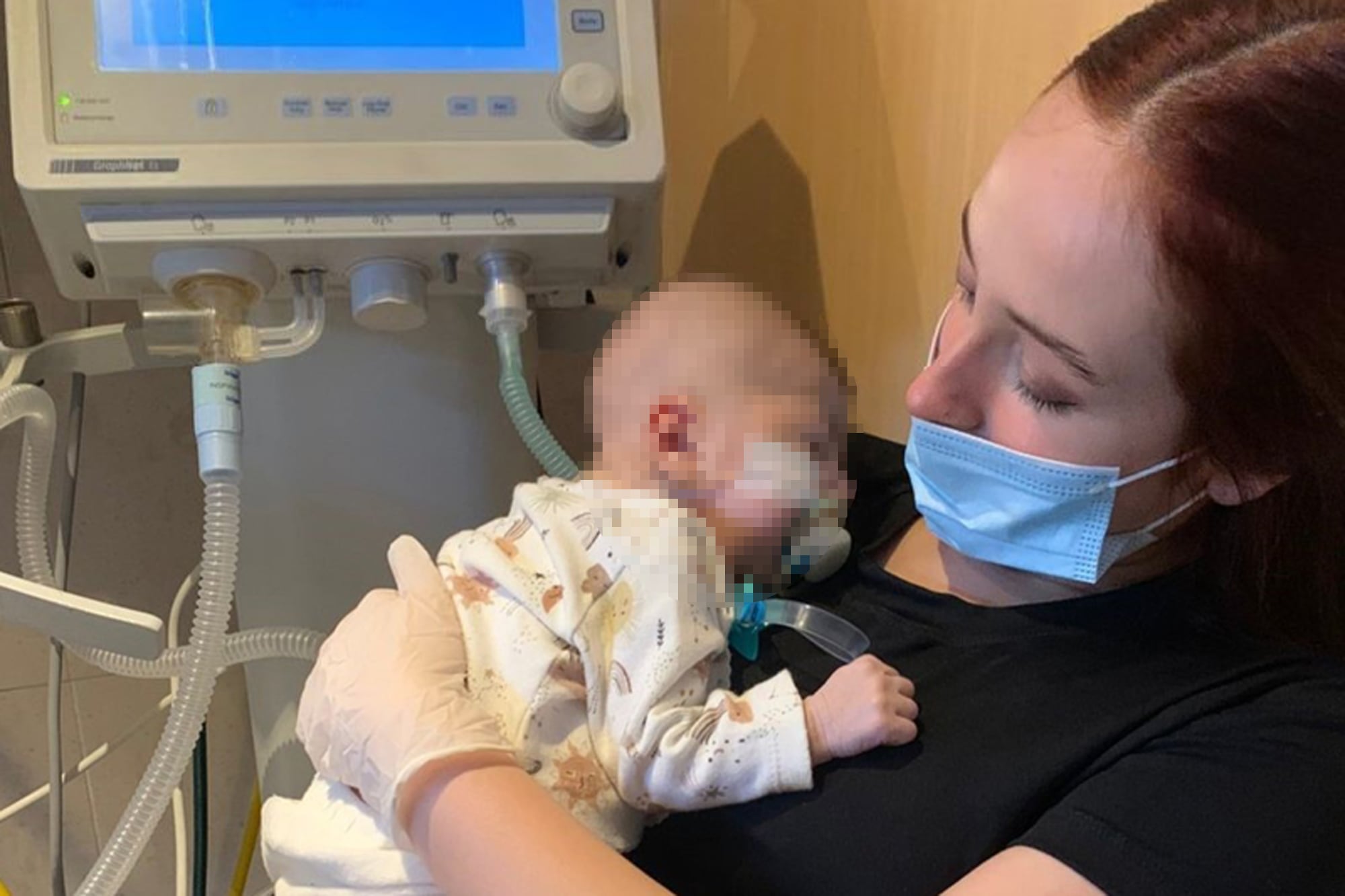 Sol Basualdo, con su hijo Giovanni 