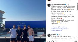 Franco Colapinto y Bizarrap jugaron al pádel contra una leyenda de ese deporte: “Mejor no decimos el resultado”