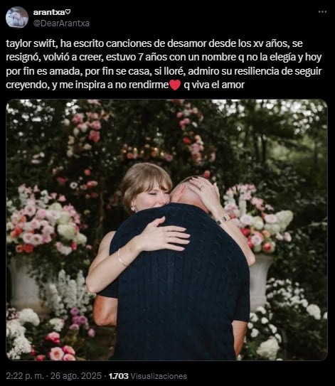 Los comentarios en X tras el feliz anuncio de Taylor Swift (Foto: X)