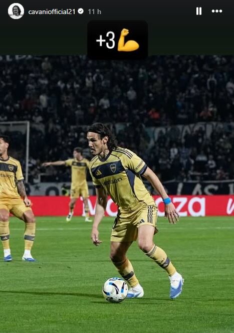 El mensaje de Edinson Cavani después del enojo que protagonizó en el triunfo de Boca en Mendoza. (Foto: Instagram/@cavaniofficial21).