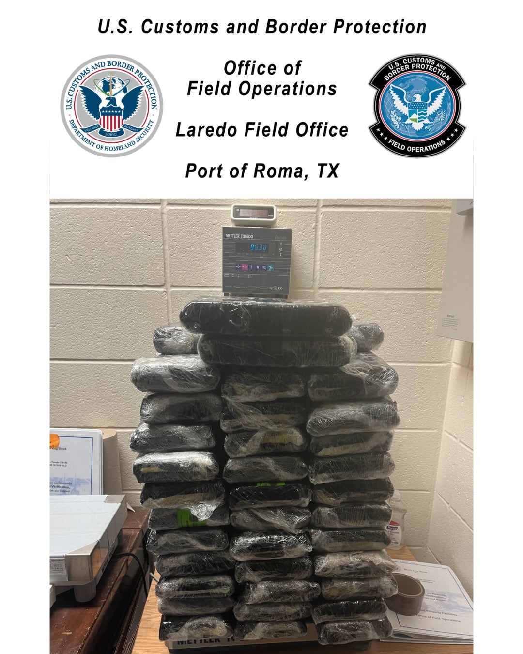 La CBP encontró 73 paquetes de presunta cocaína, valuados en casi US$3 millones, dentro de un camión de sodas