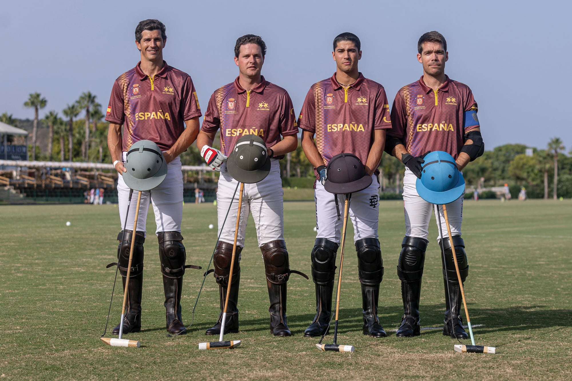 La selección de España: Gonzalo Entrecanales, Luis Domecq, Lucas Criado (h), Nicolás Ruiz Guiñazú
