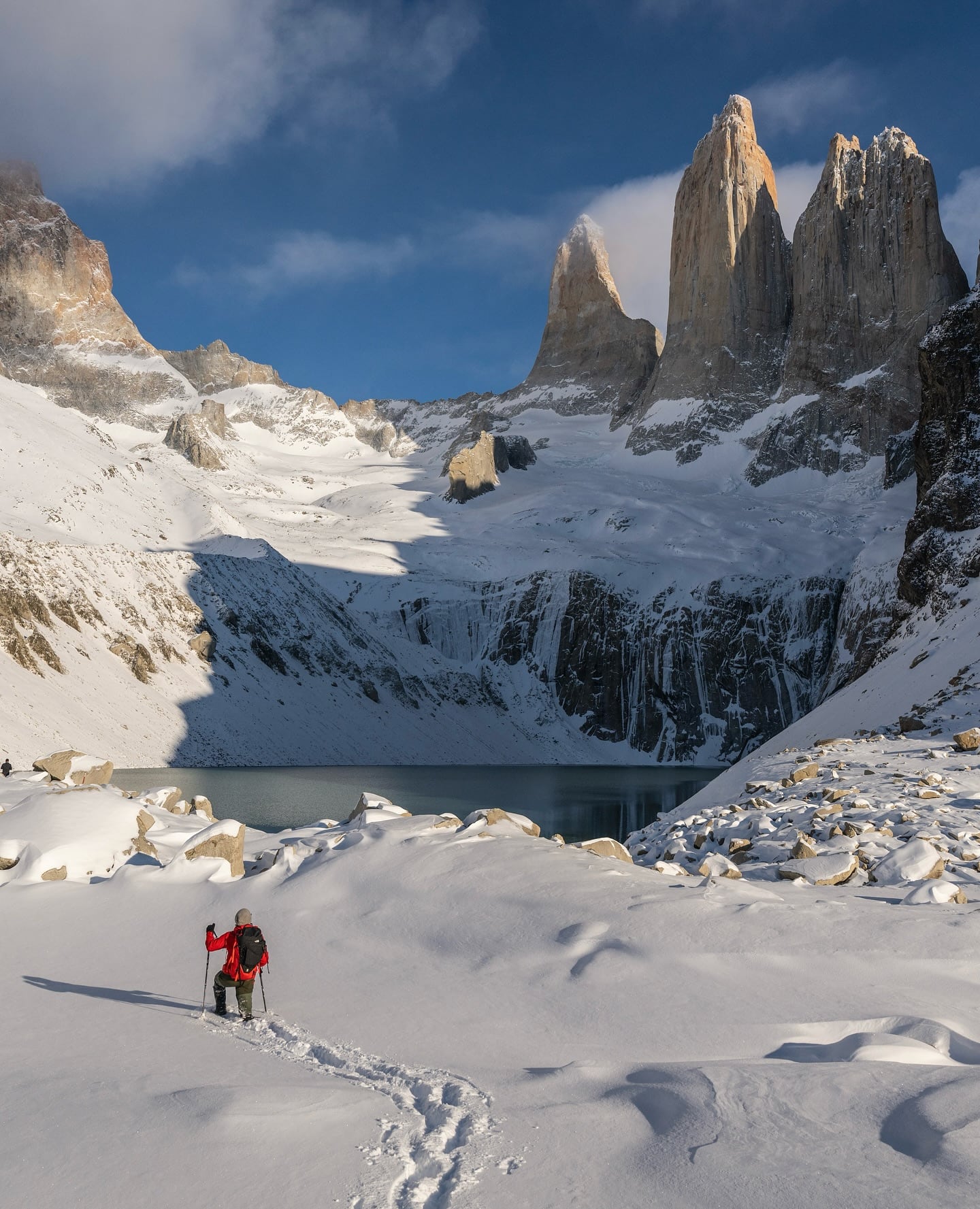 Las torres del Paine en invierno: sólo para pocos.