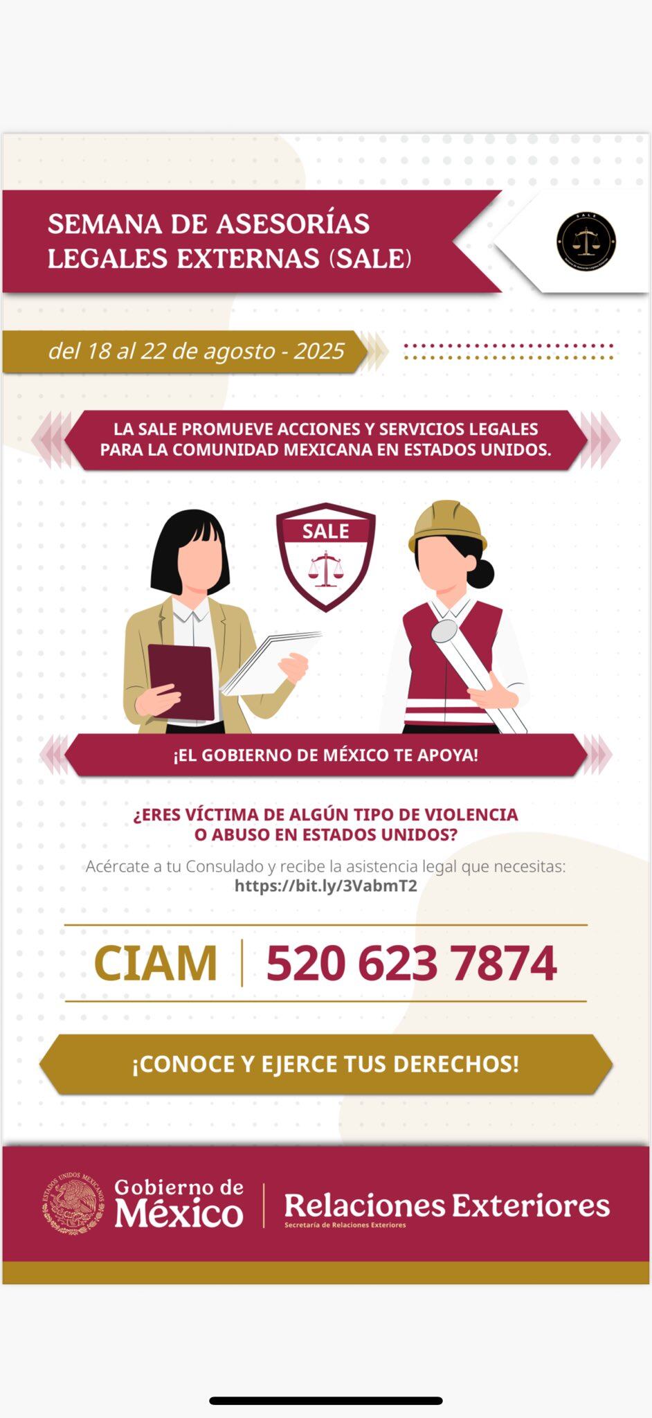 Asesoría Legal del gobierno mexicano en Los Ángeles (X @ConsulMexLan)