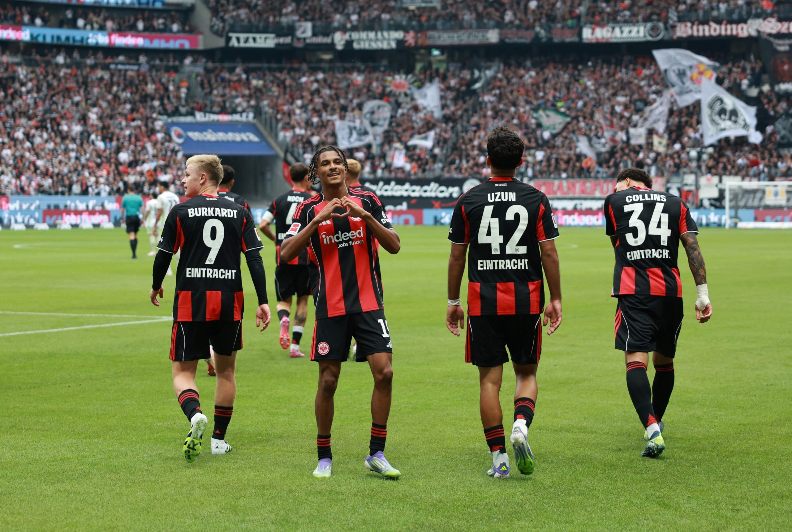 E. Frankfurt vs W. Bremen por la fecha 1 de la Bundesliga de Alemania del 2025.