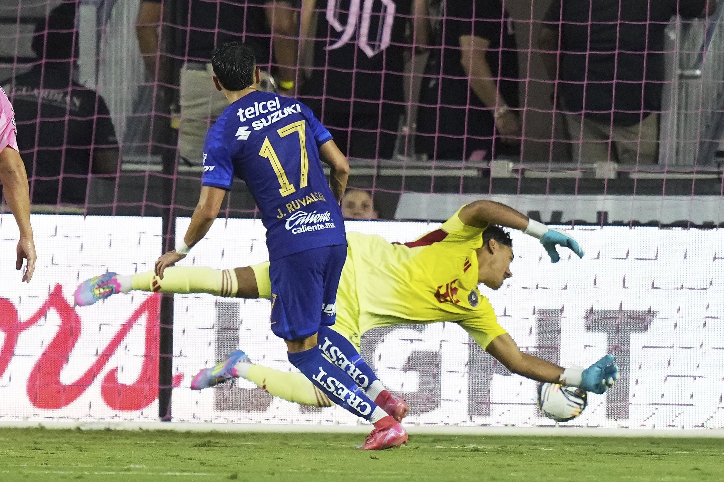 La definición de Jorge Ruvalcaba, autor del gol de Pumas (México) en el partido con Inter Miami, por la tercera y últimas jornada clasificatoria de la Leagues Cup