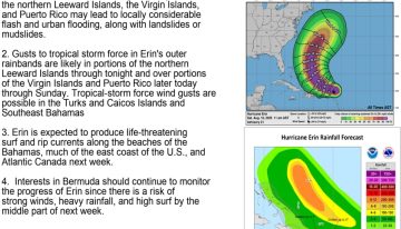 Trayectoria del huracán Erin en el Atlántico: ya es categoría 5 este sábado 16 de agosto y avanza sobre el mar Caribe
