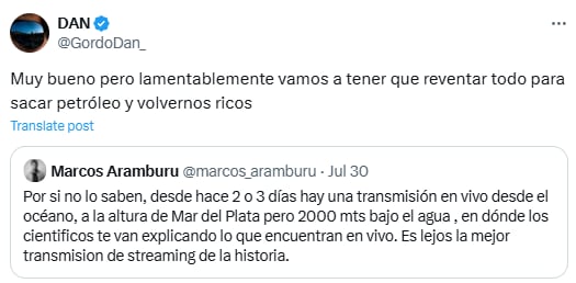 Qué dijo el Gordo Dan sobre el streaming del Conicet
