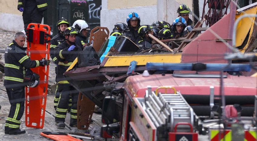 Descarriló un tranvía en Lisboa: al menos 15 personas murieron