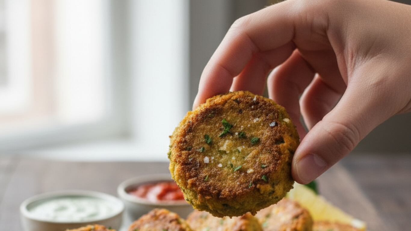 Esta receta de buñuelos de brócoli se puede acompañar con otras guarniciones. (Imagen generada con Inteligencia Artificial Gemini de Google).