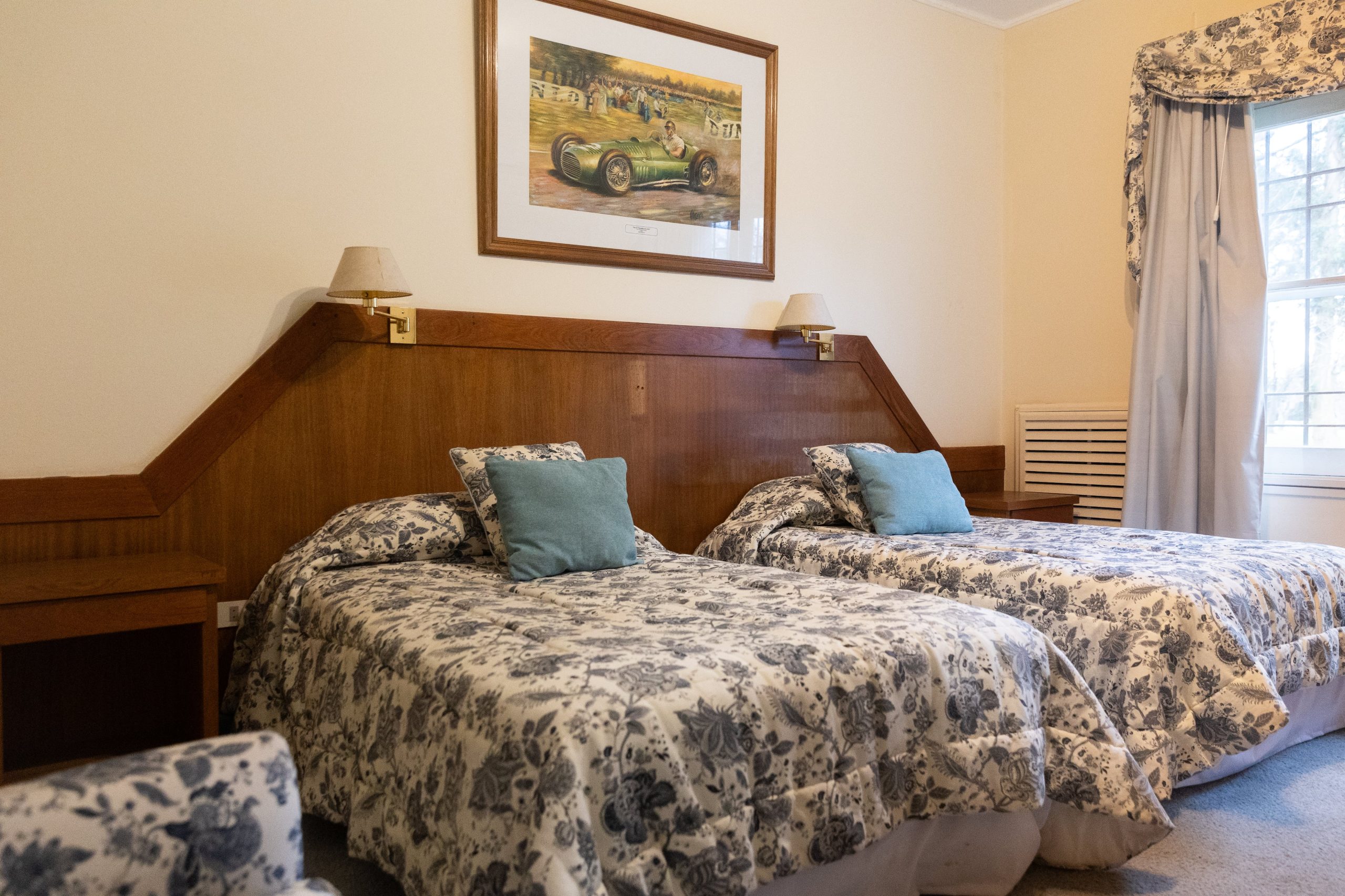 La habitación que usaba Fangio en El Casco, el hotel que fue su casa de fin de semana