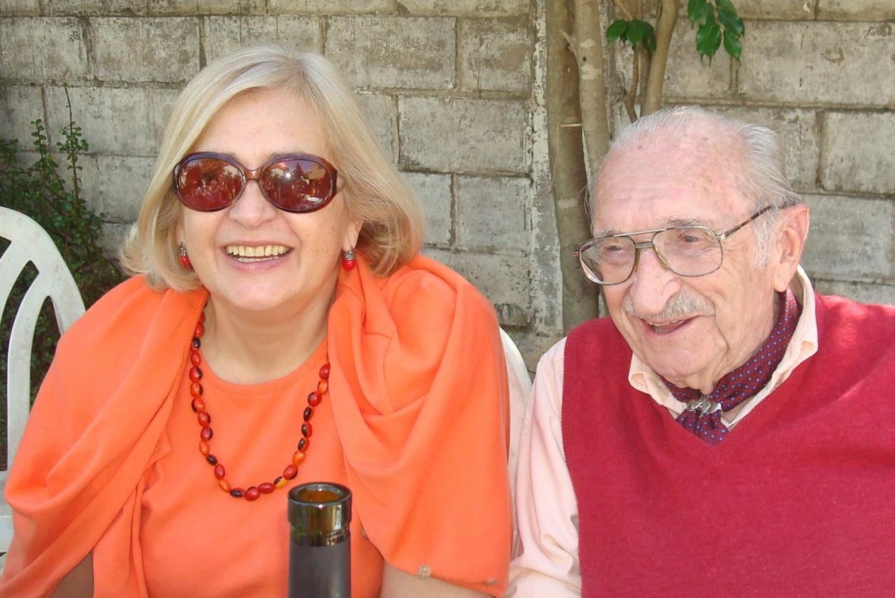 Con Raúl, su segundo marido.
