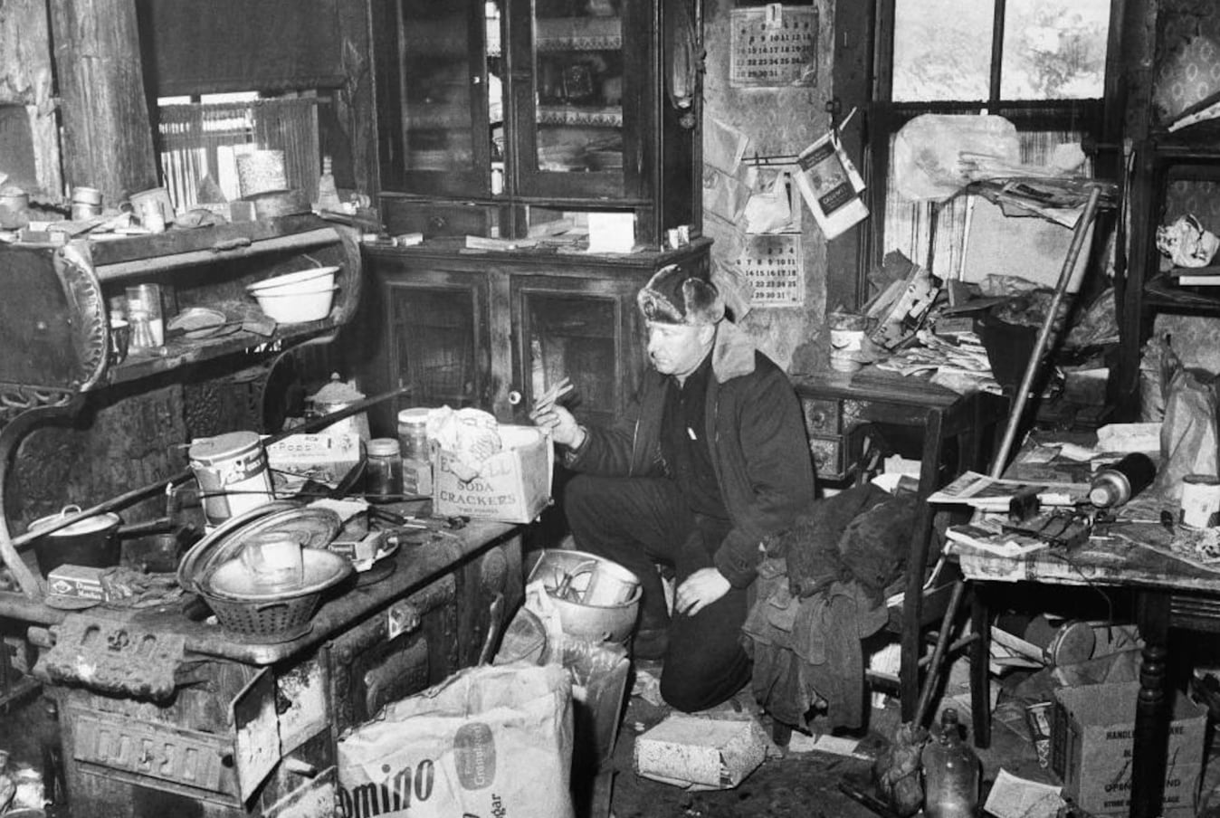 Una parte de la cocina en la granja de Ed Gein, en Wisconsin. (Foto: El País)
