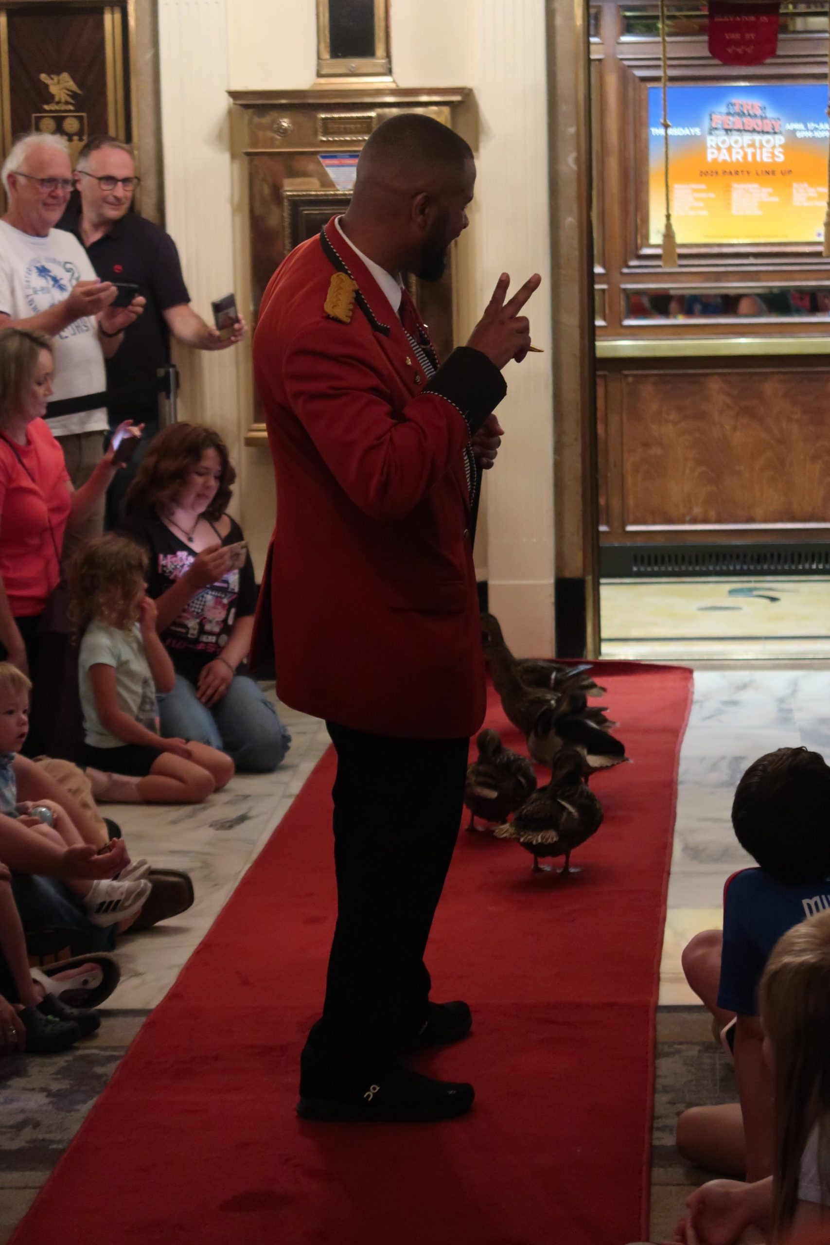 La marcha de los patos, en el hotel Peabody.