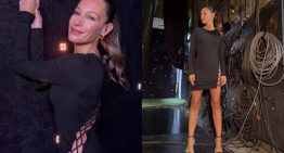 Pampita volvió a la tele con un jugado minivestido acordonado