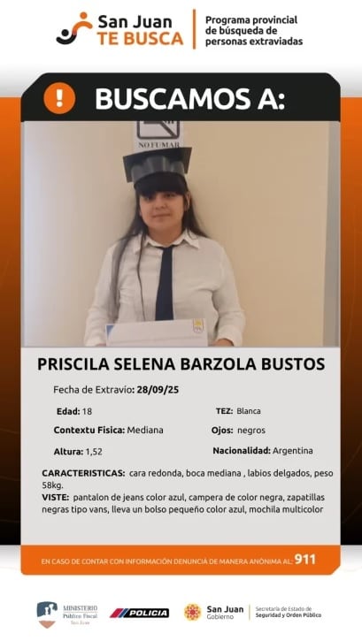 La familia sospecha que la joven fue contactada a través de un videojuego en línea. (Foto: gentileza Diario de Cuyo).