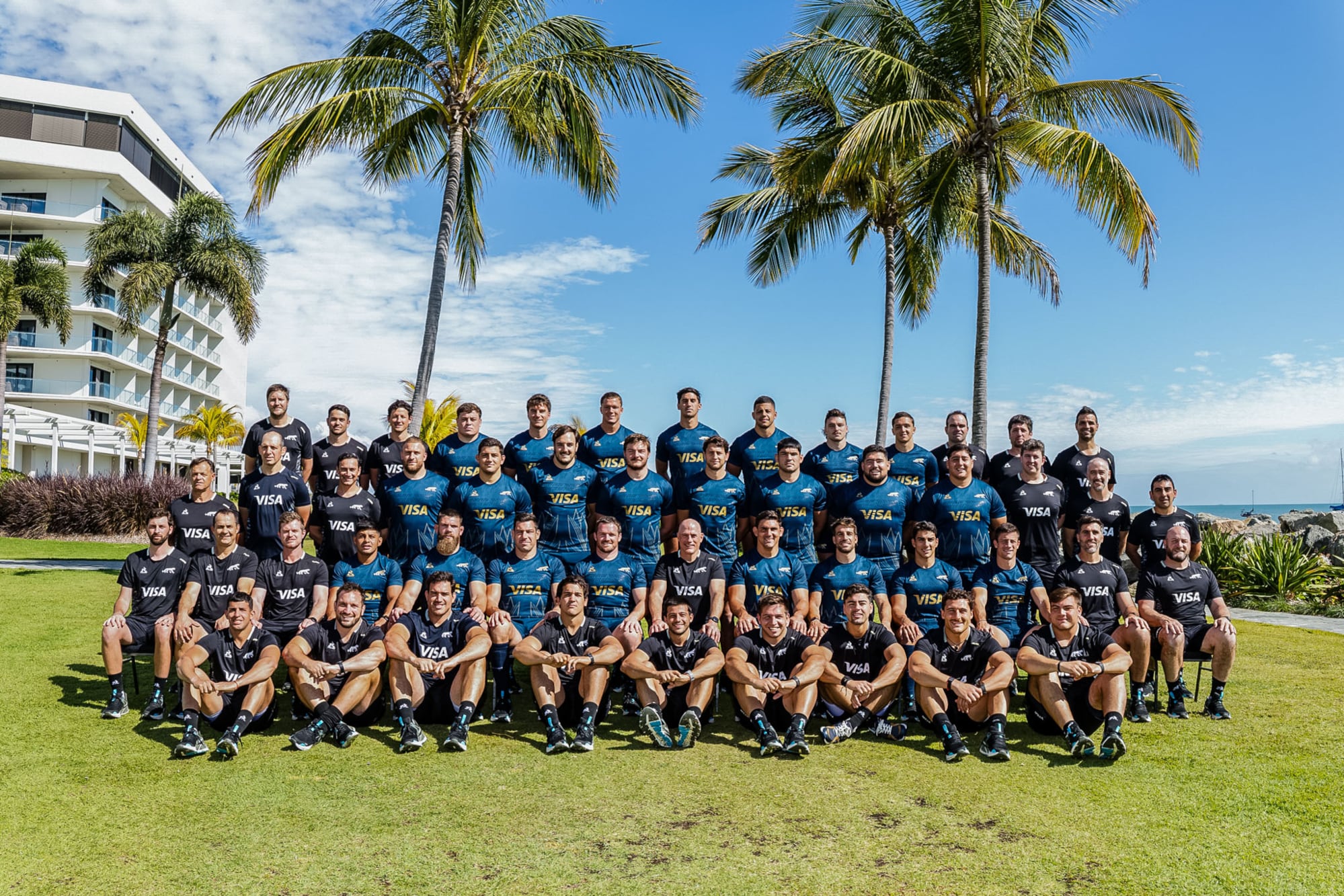 El plantel completo de los Pumas en Australia, donde pasaron una muy buena semana de entrenamientos en la soleada y calurosa Townsville.