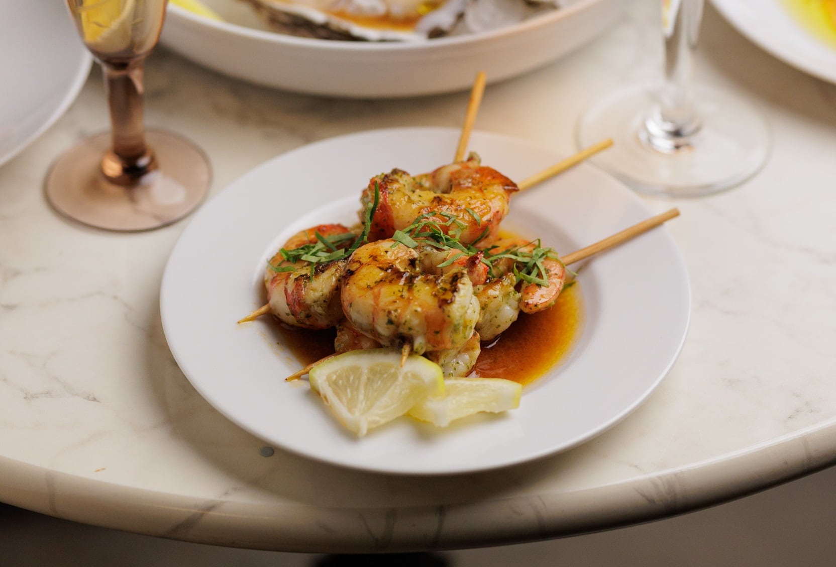 Pinchos de langostinos