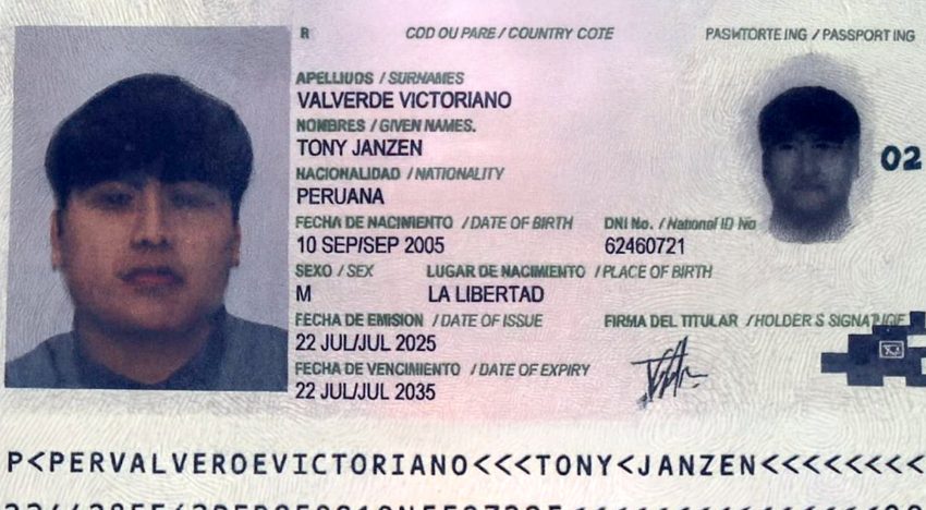 El curioso pasaporte de “Pequeño J” genera dudas y no es el que usó Interpol para la alerta roja por el triple crimen