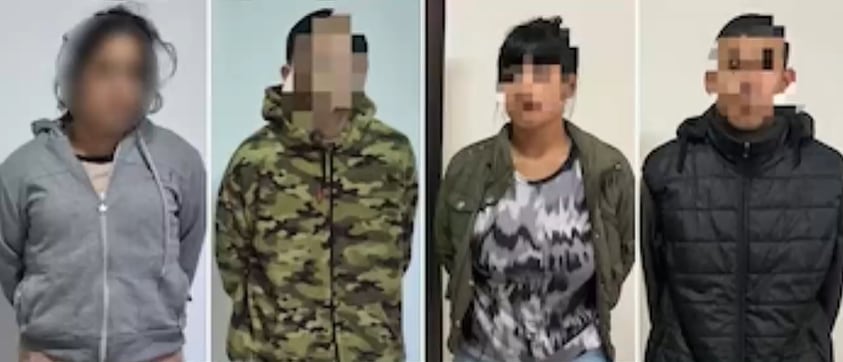Los primeros cuatro sospechosos detenidos son Andrés Parra, Miguel Villanueva Silva, Celeste González Guerrero y Daniela Ibarra