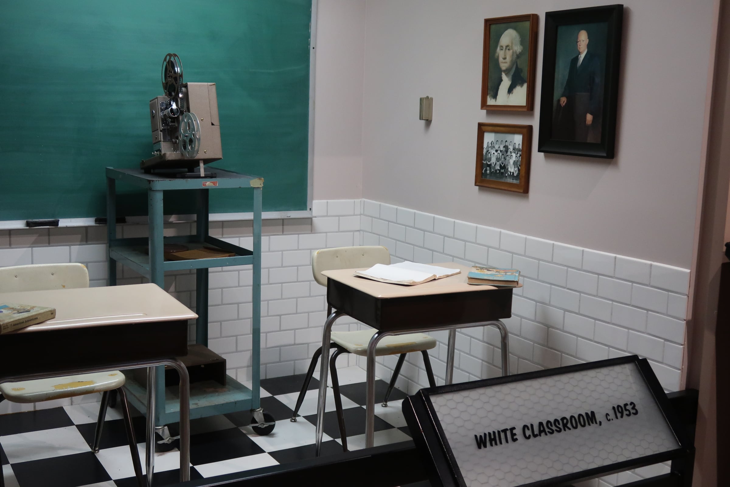 Un aula para chicos blancos, en el Instituto de Derechos Civiles de Birmingham.