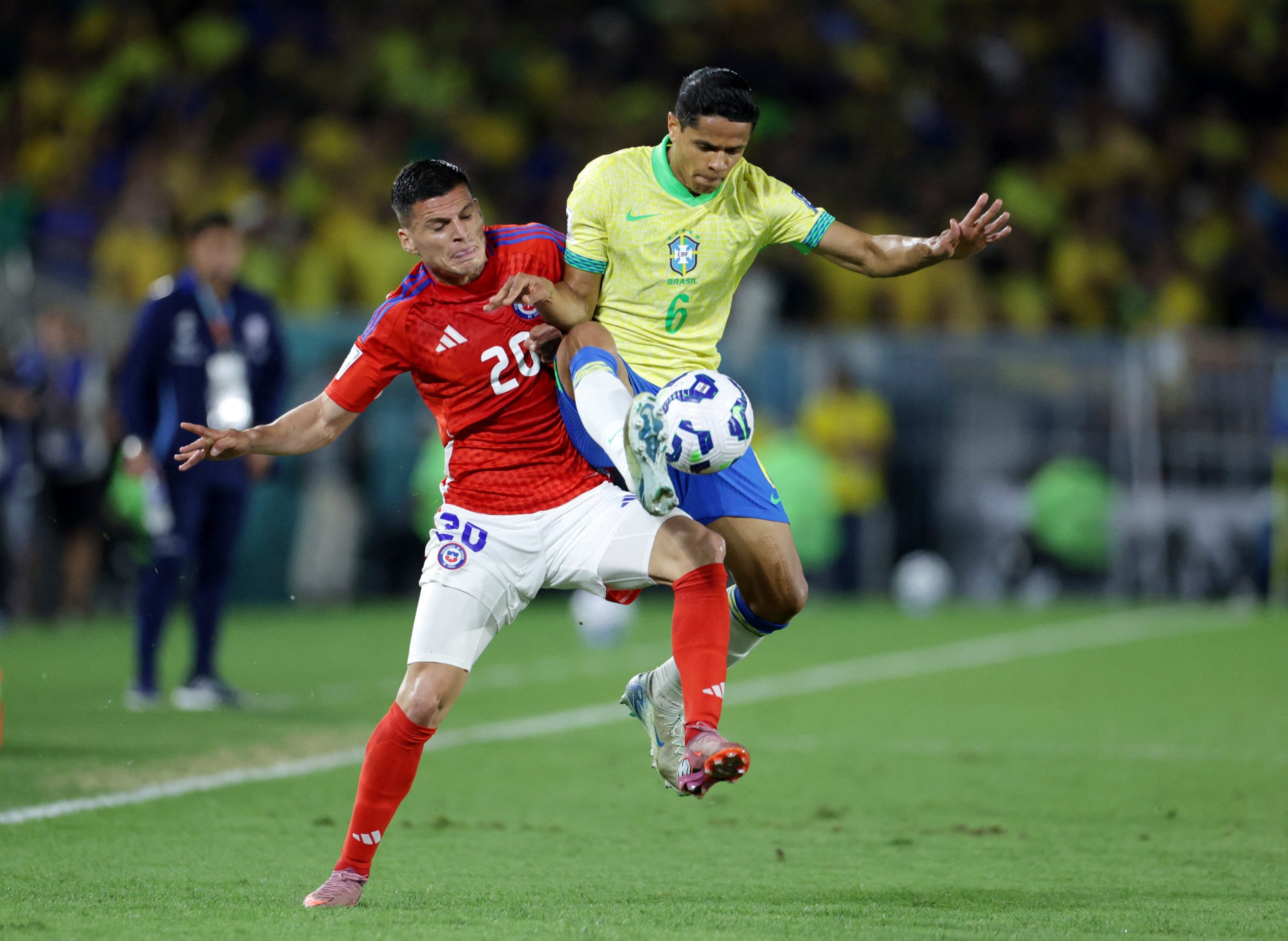Brasil vs Chile por la fecha 17 de las Eliminatorias Sudamericanas del 2025.