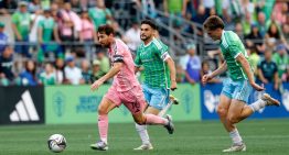 Lionel Messi en Inter Miami vs. Seattle Sounders, por la final de la Leagues Cup