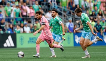 Lionel Messi en Inter Miami vs. Seattle Sounders, por la final de la Leagues Cup