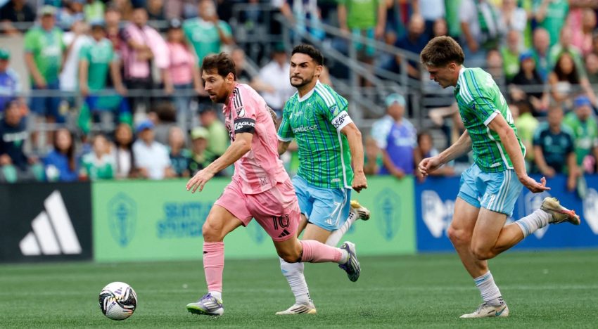 Lionel Messi en Inter Miami vs. Seattle Sounders, por la final de la Leagues Cup