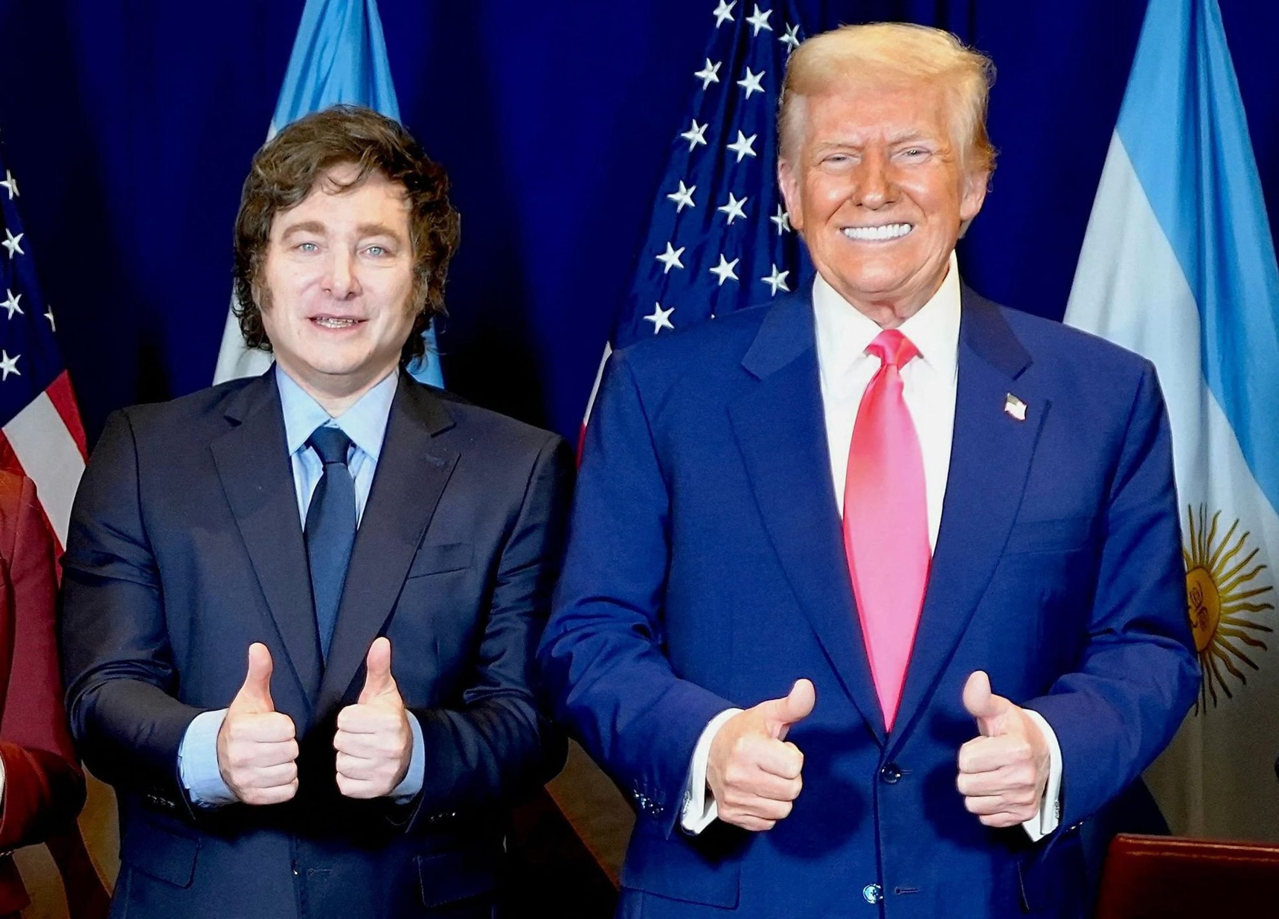 Expectativa por la reunión entre Milei y Trump este martes. (Foto de Handout / Presidencia Argentina / AFP