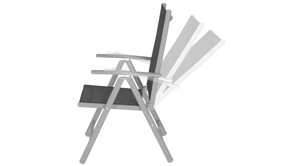 Sillas de jardín con respaldo ajustable en siete posiciones.