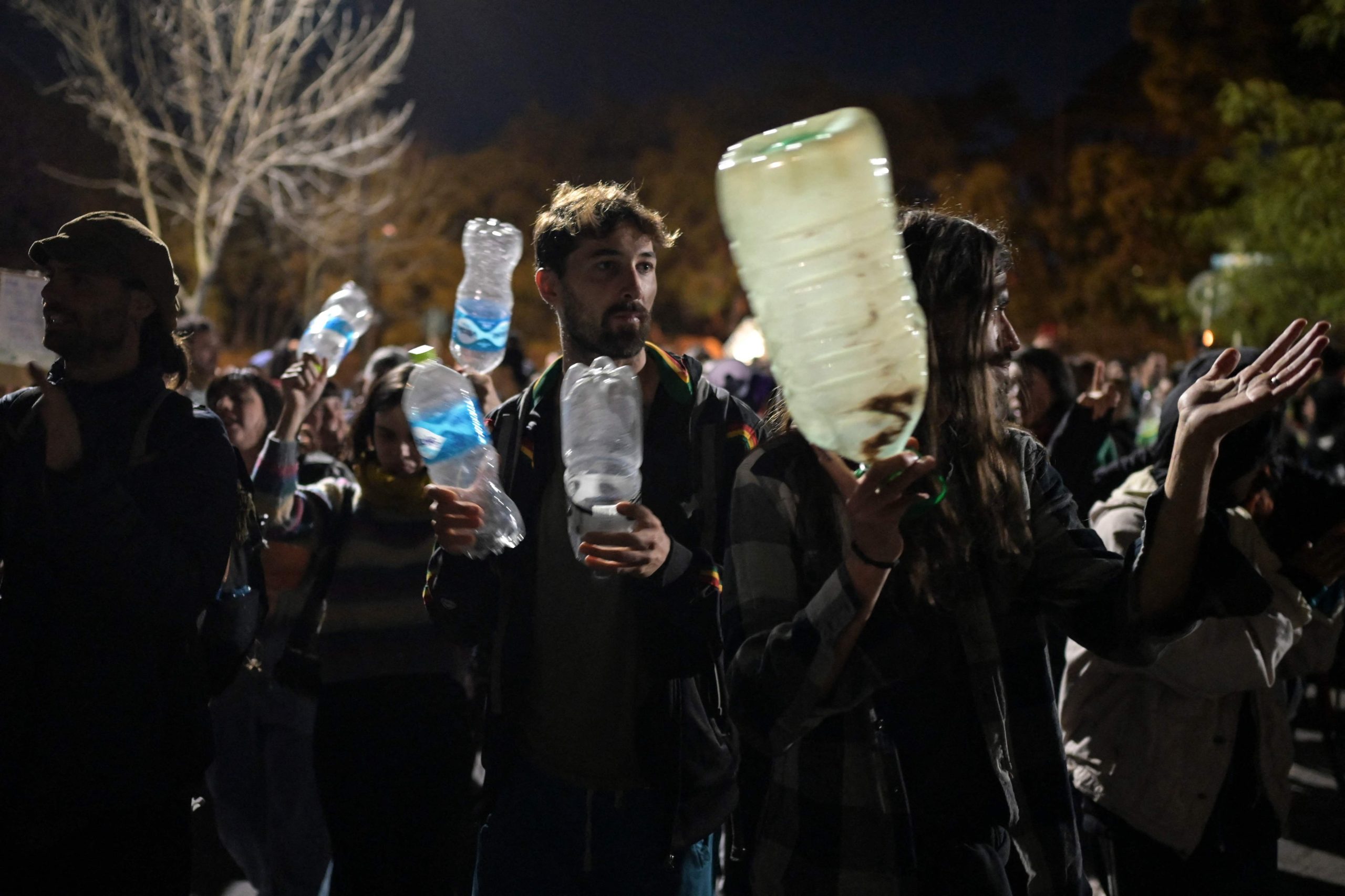 Protestas en Montevideo por el alto nivel de salinidad del agua potable en 2023
