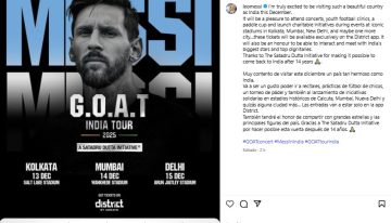 Lionel Messi viaja a la India: qué va a hacer y cuándo
