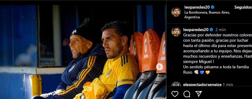 Leandro Paredes se despidió de Miguel Ángel Russo y reveló cómo se enteró de su muerte: “Fue muy duro”