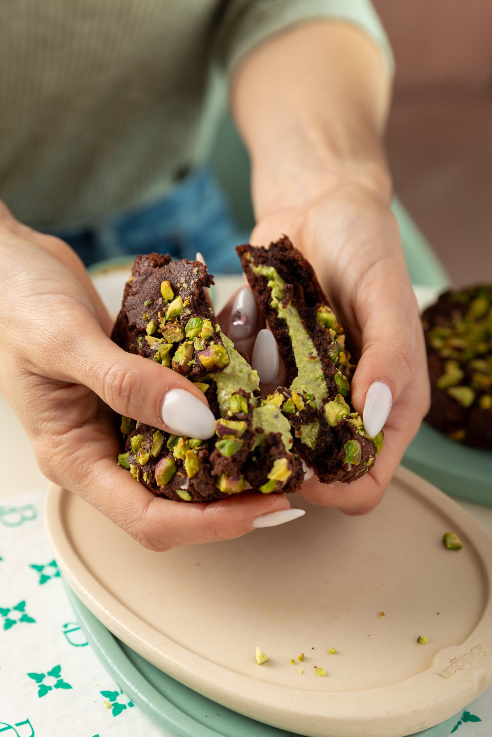 Cookies de chocolate y pistacho