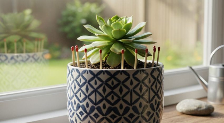 No es por decoración: por qué se recomienda poner 10 fósforos en la tierra de las plantas y para qué sirve