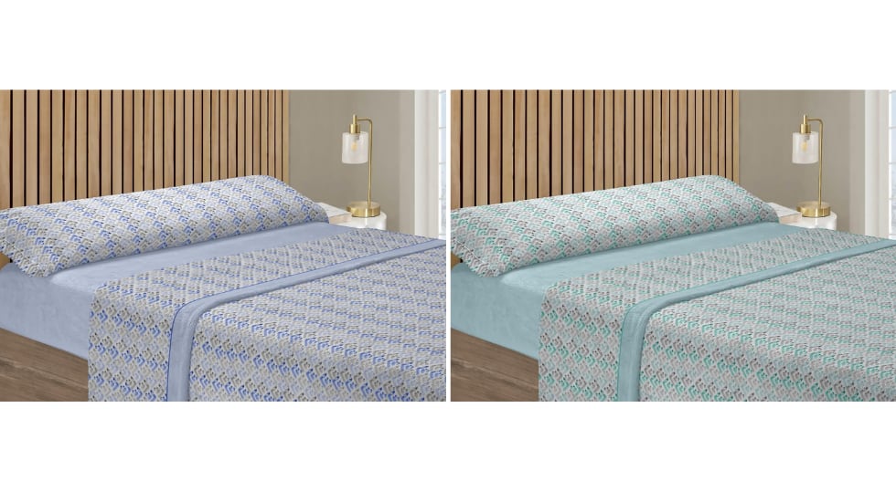 El juego de sábanas pirineo se puede comprar en diferentes colores.