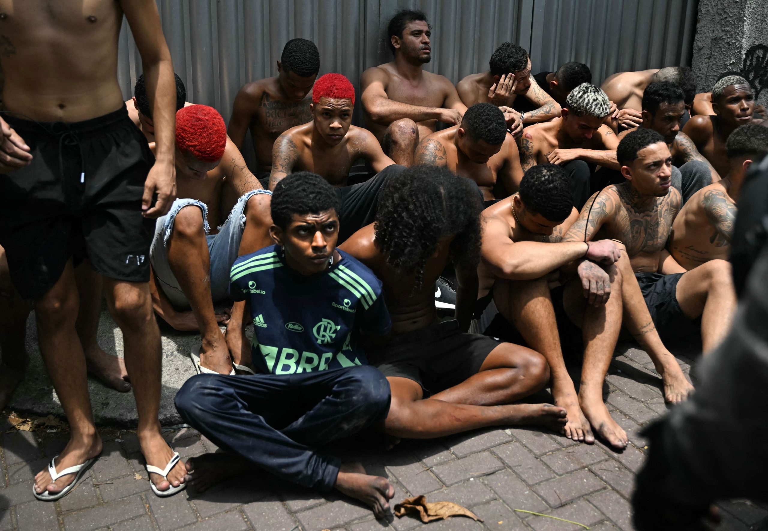 Integrantes del grupo CV este miércoles, tras ser detenidos en Río de Janeiro