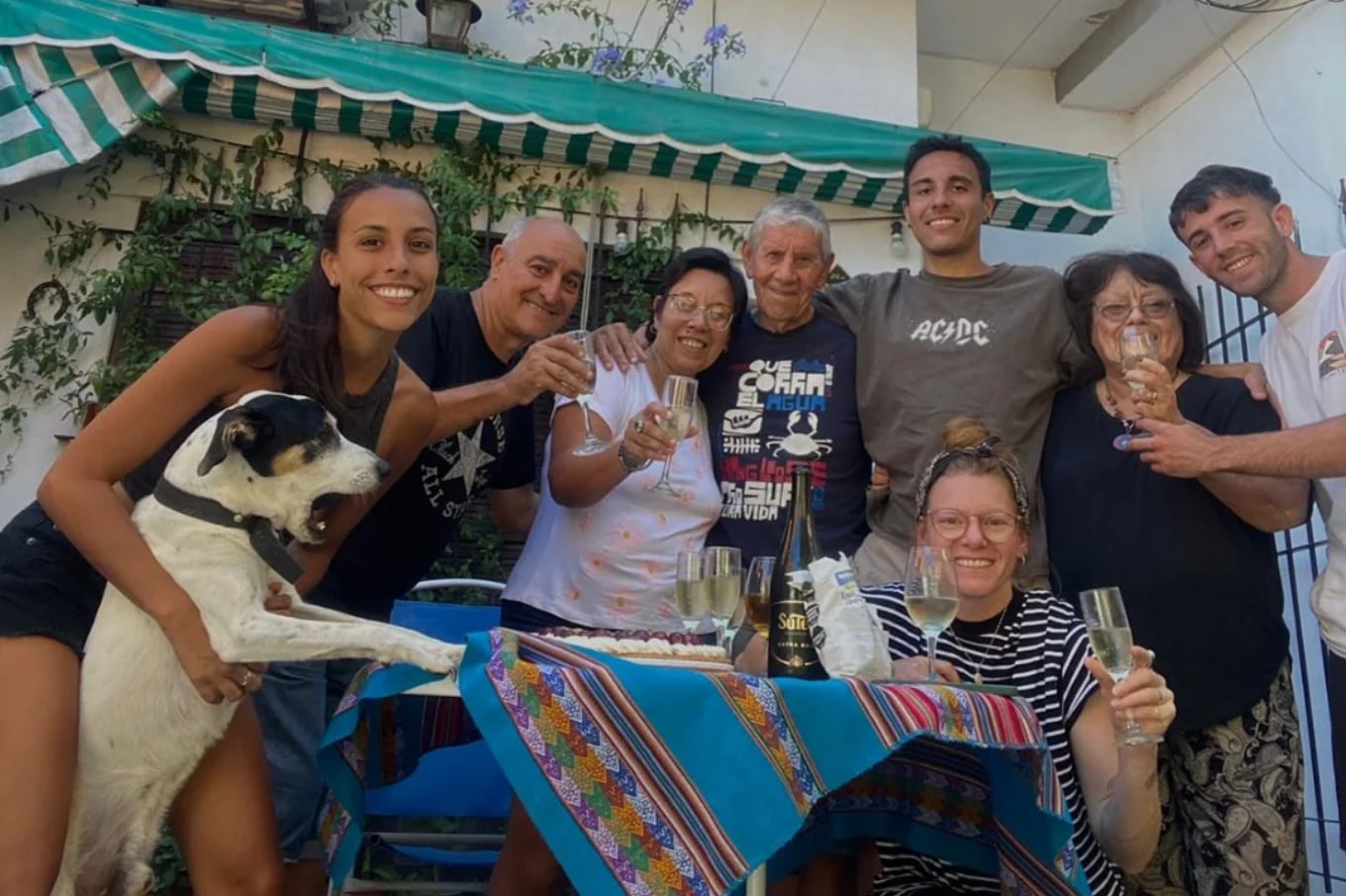 En Rosario junto a su familia: nada como estar en casa.