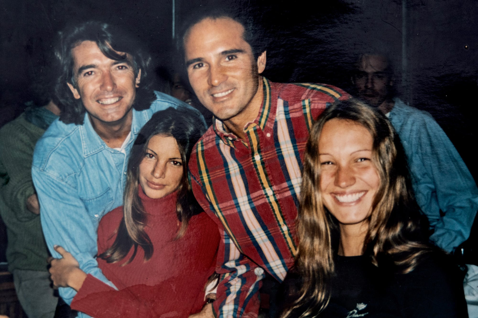 Con el relacionista público Javier Lúquez, Déborah de Corral y Bárbara Durand, en Punta del Este