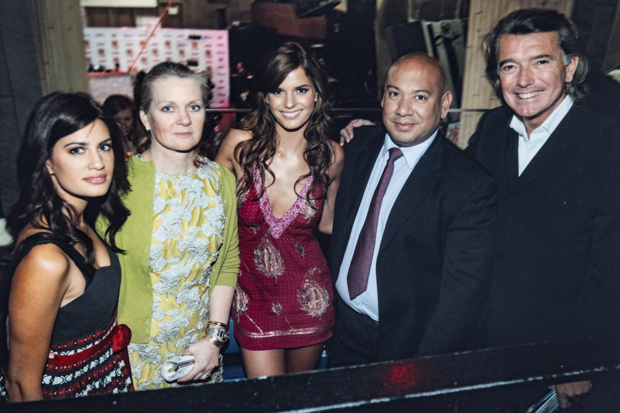 De izquierda a derecha, Yamila Díaz Rahi, Diane Smith, editora de Sports Illustrated, Yesica Toscanini, Cori Bautista, de la agencia New York Models, y Dotto, en 2006
