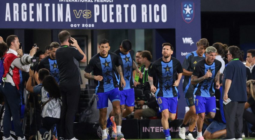El extraño gesto de Lionel Messi minutos antes del partido de la Selección argentina ante Puerto Rico