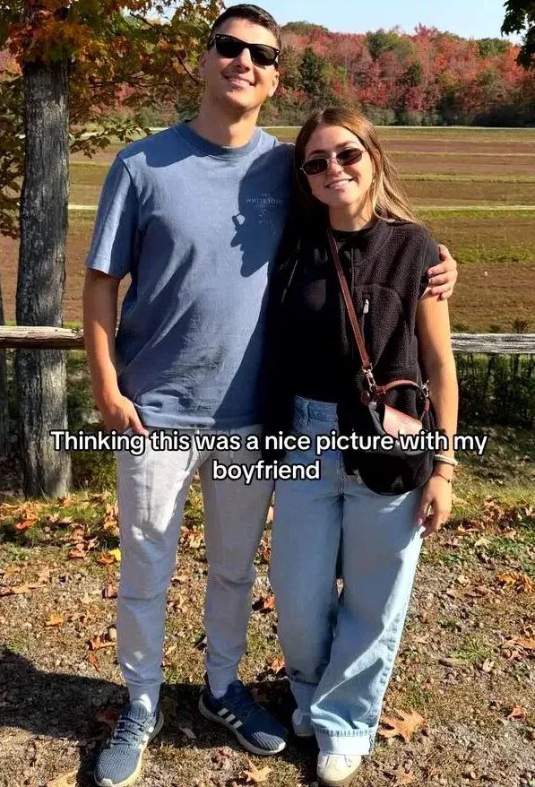 La sombra de Megan se robó toda la atención en una foto que pretendía ser romántica. (Foto: TikTok/@megandoron).