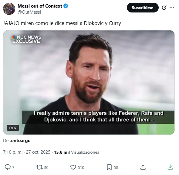 Las reacciones a la pronunciación de Messi. (Fuente: X)