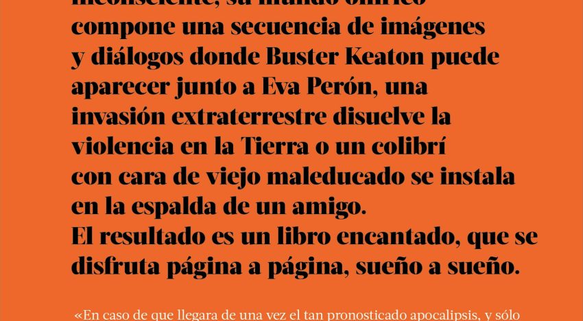 El director de Malba cine, Fernando Martín Peña, compiló sus sueños en un libro y el resultado es desopilante
