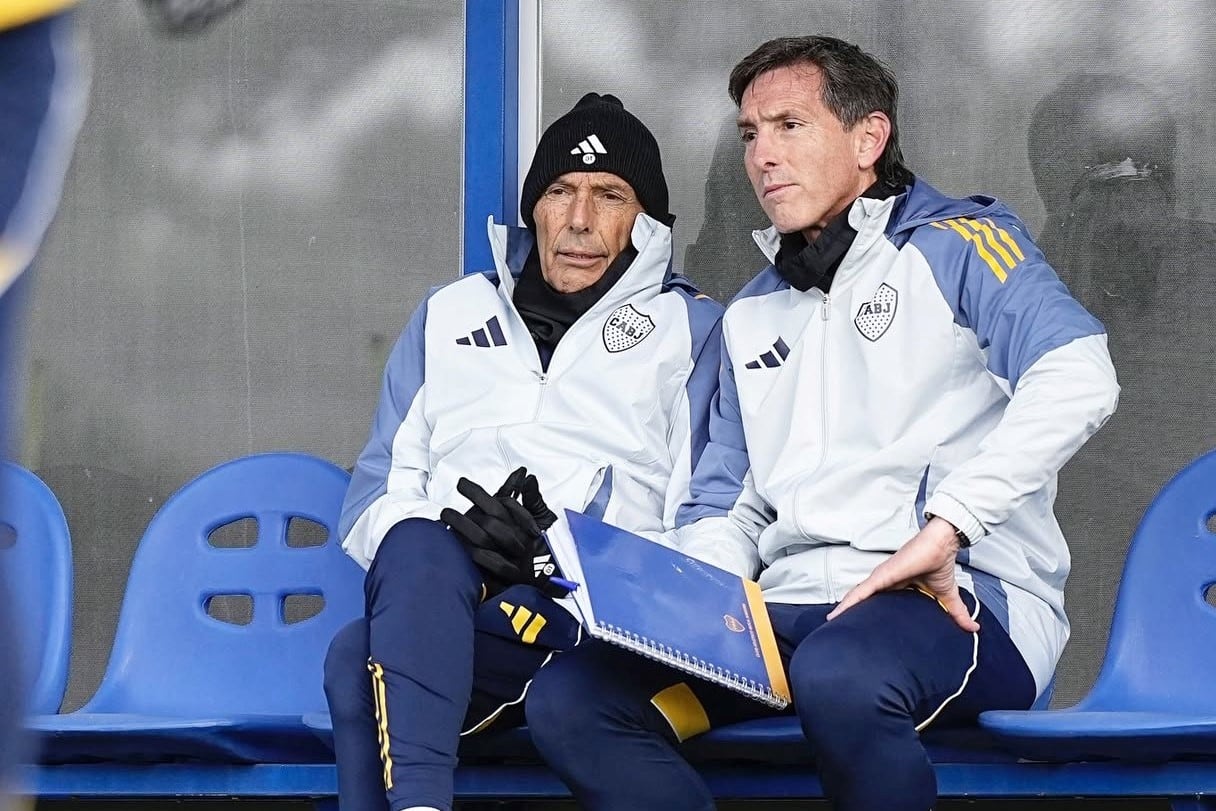 Russo y Úbeda durante un entrenamiento en Boca Predio
