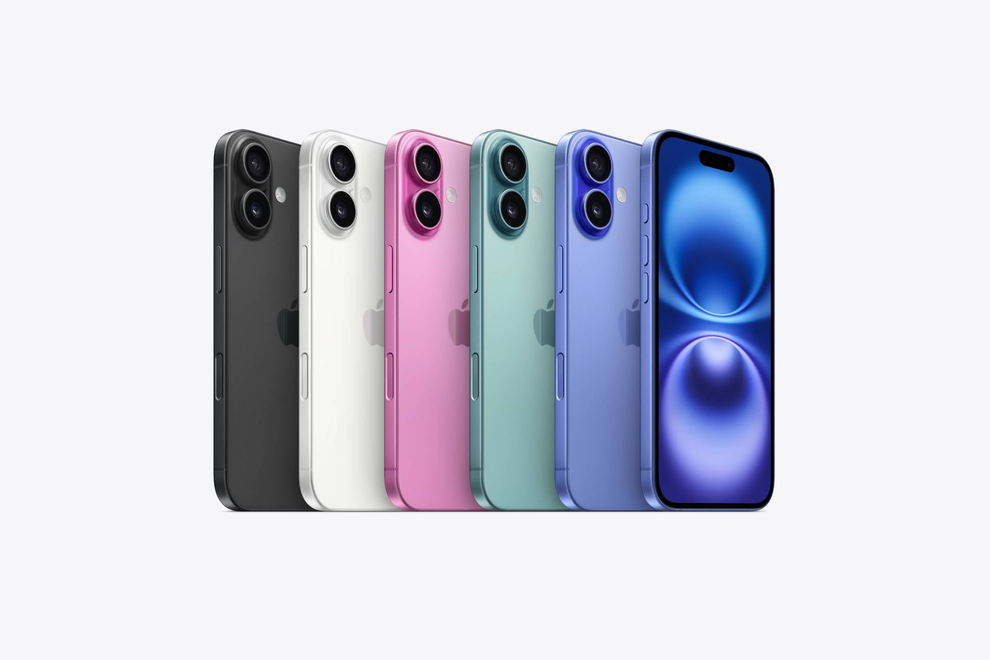 Las personas en Estados Unidos pueden comprar el iPhone 16 en los colores negro, rosa, blanco, verde azulado y ultramar